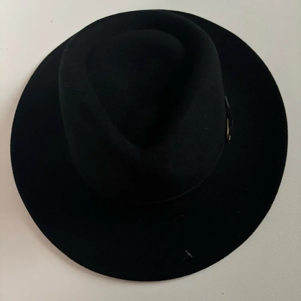 BE BOLD Unisex Mebourne Wool Fedora Hat Size M in Black ~ Excellent
